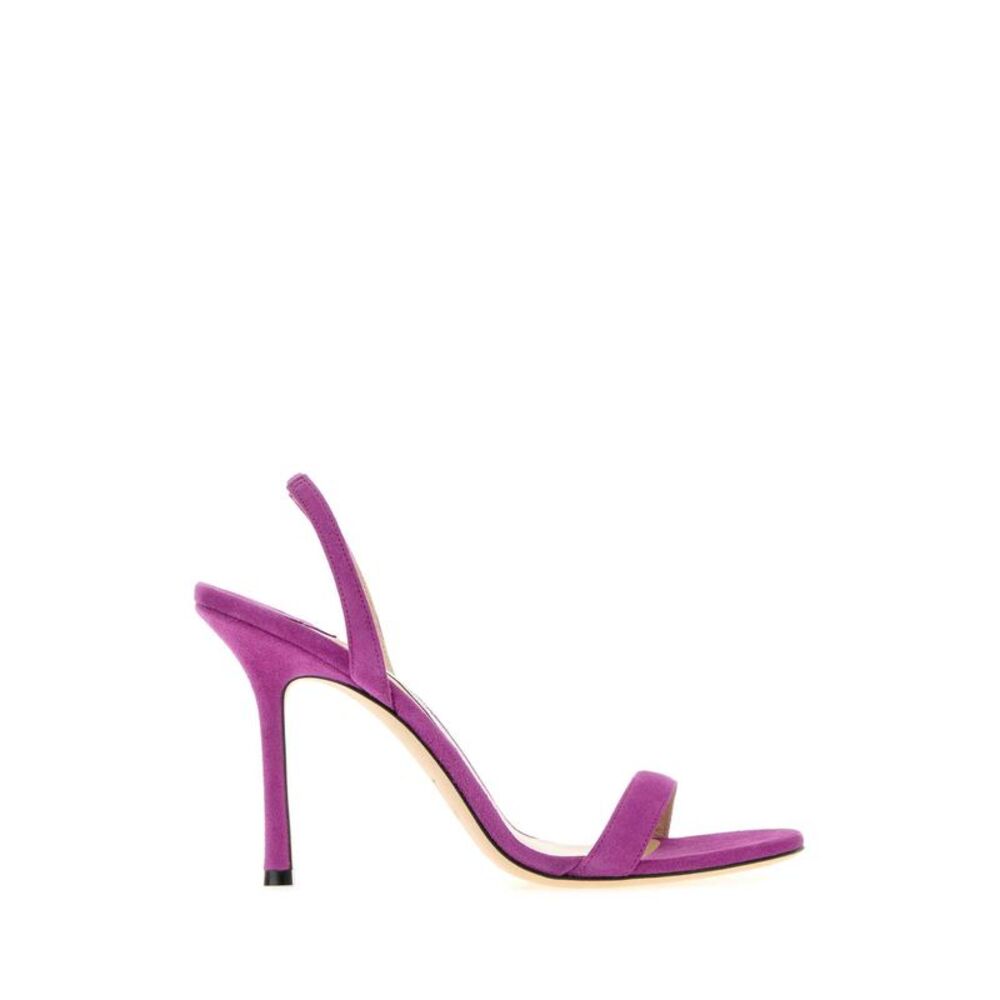 Jimmy Choo Women Tyrian Purple Suede Jenn Sandals